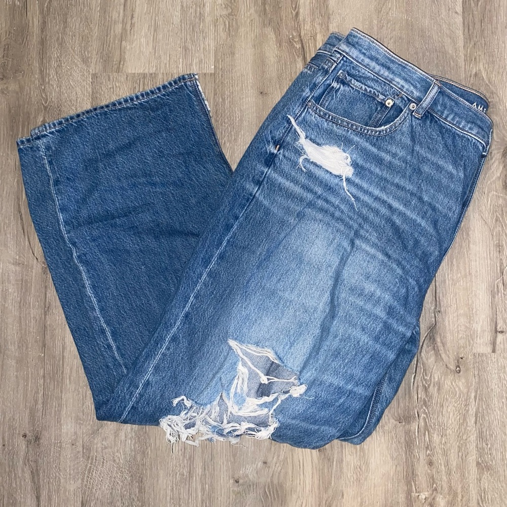 Super High-Rise Baggy Straight American Eagle Jeans